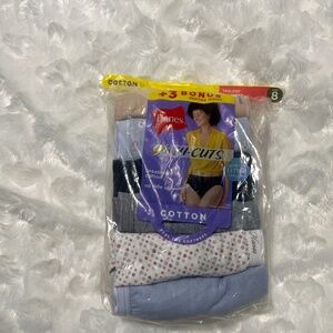 Hanes High-cut, 9 Panties, Muilt-Color, Cotton, Size 8 NWT